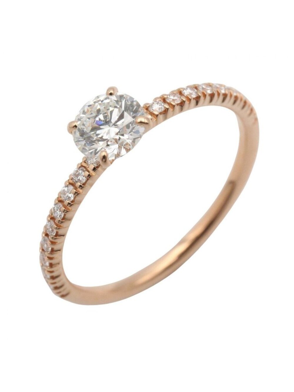 Cartier Ring Etain Half Eternity Diamond 18k Pink Gold